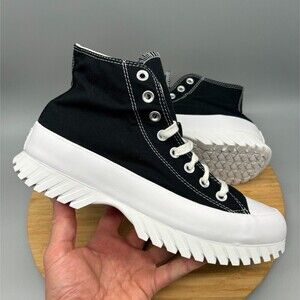 Converse Chuck Taylor All Star Mens 8.5 WMNS 10.5 Lugged Platform Black A00870C